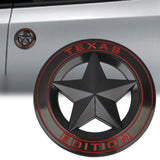 Universal 3D Fashion Metal Round Texas Star Car Decal Sticker Auto Decoration