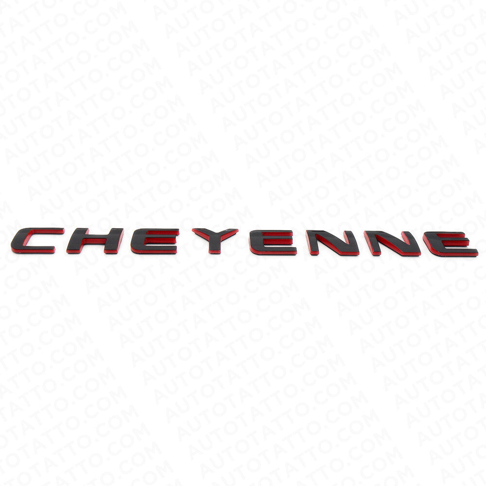For Chevy Cheyenne Door Tailgate Badge Logo Emblem Truck Black Red Redline Sport