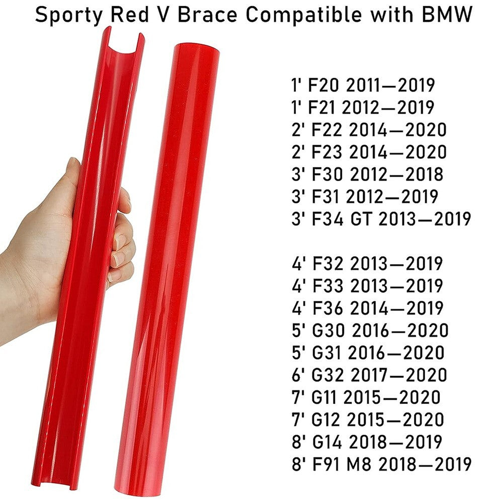 For BMW F20 F22 F31 F30 1 3 Series Front Grille Bar V Brace Trim Strip Cover Red