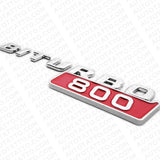 2x Mercedes BRABUS BITURBO 800 Side Fender Nameplate Badge Marker Emblem Chrome