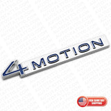 18-23  Fit VW 4 Motion Rear Trunk Nameplate Badge Metal Emblem Chrome Blue