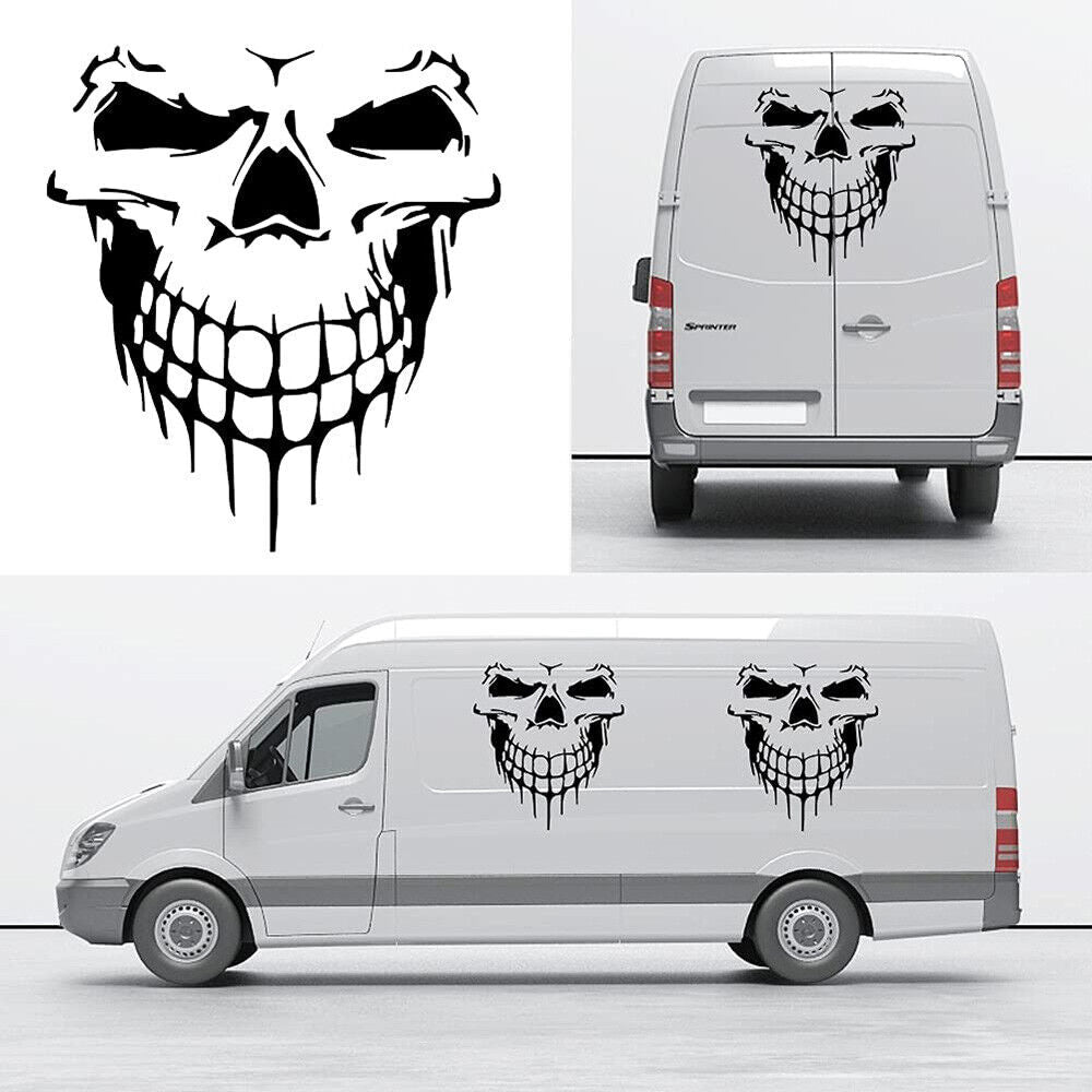 Skull Car Hood Decal Vinyl Large Graphic Sticker SUV Truck Decorate Sport Black