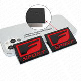2x F-Sport Logo ABS Badge Side Fender Marker Adhesive Nameplate Emblem Black Red