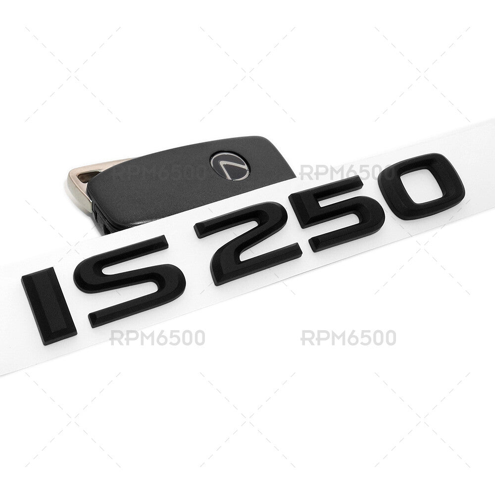 Lexus Trunk Lid Matte Black IS 250 Letter Logo Badge Emblem Car Replace F-Sport