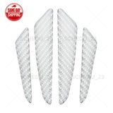 For BMW Silver Carbon Fiber Car Side Door Strip Scratche Edge Guards Trims Badge