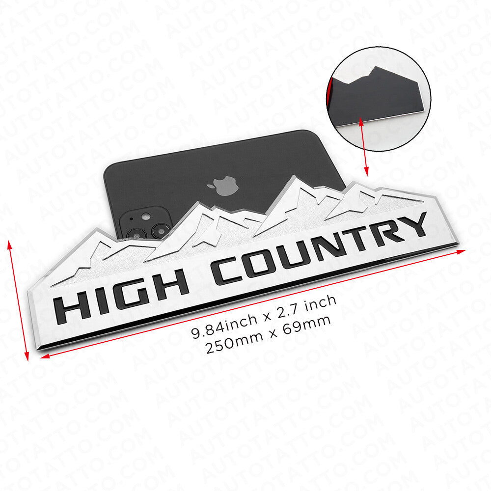 14-19 Chevy High Country Front Door or Tailgate Letter Logo Emblem Badge Chrome