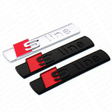 2x Gloss Black Audi S-LINE Side Fender Marker Logo Emblem Decal Badge Decoration