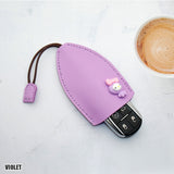 Universal Cute Cartoon Lady Car Key Fob Holder Cover Case Keychain Ring Gift