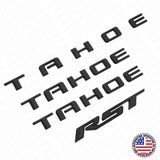 2021+ Chevy Tahoe Matte Black Nameplate Emblem Kit Set LT RST Sport Decorate