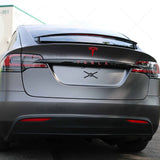 Tesla Rear Trunk 3D Decal Insert Letters Nameplate Logo Badge Emblem Sport Red