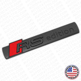 Audi RS Edition Side Fender Marker Logo Emblem Decal Badge Decorate Matte Black
