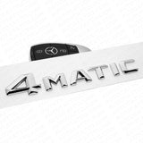 Mercedes New 4 Matic Emblem 3D Trunk Logo Letter Sport Badge AMG - OEM Chrome