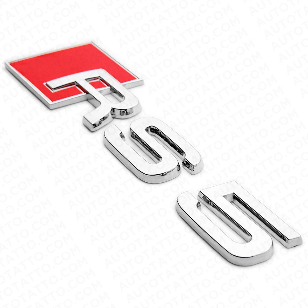 Audi RS 5 OEM Chrome Rear Letter Tail Nameplate Trunk Emblem Badge Sport Sline