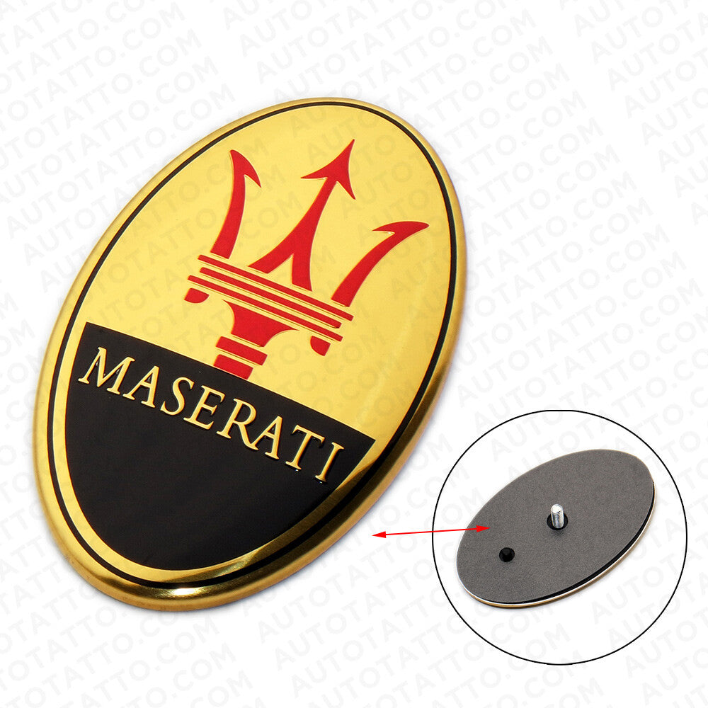 Maserati Ghibli Quattroporte Granturismo Front Bumper Logo Emblem Badge Gold