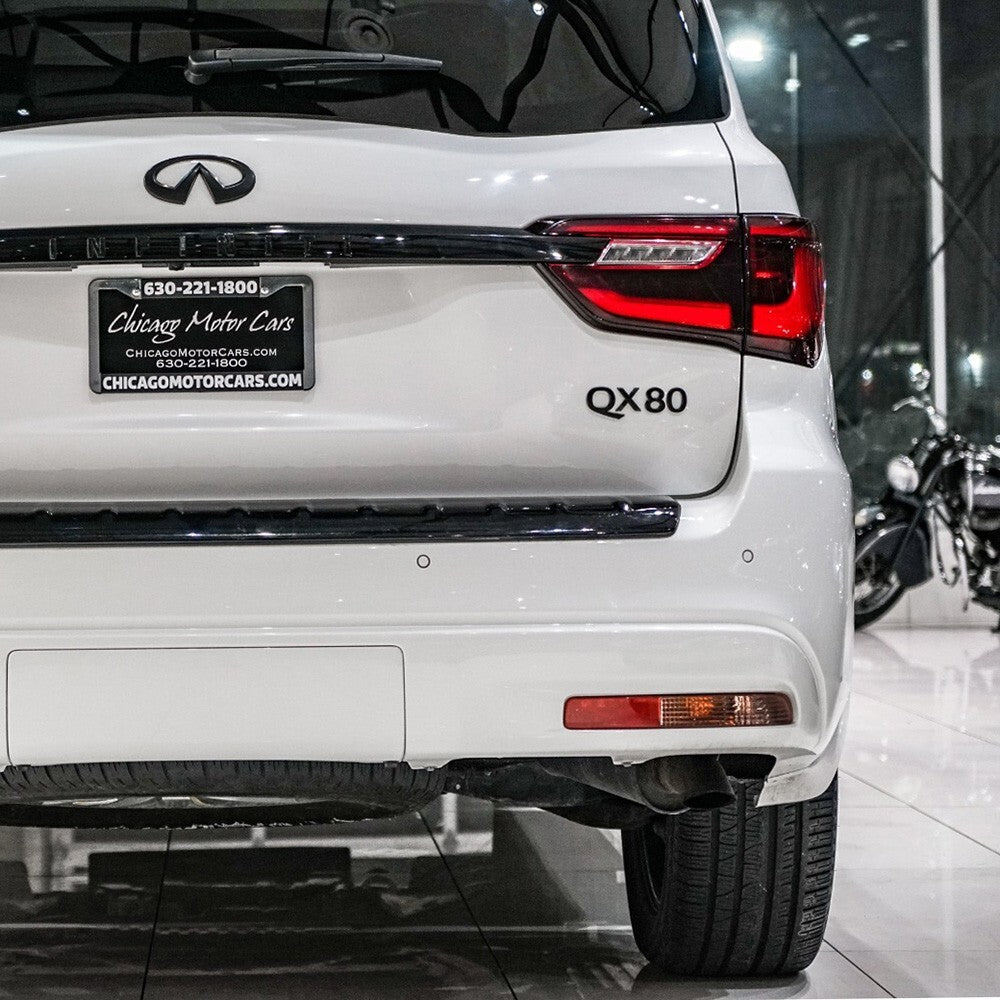 For Infiniti QX80 Rear Liftgate Logo Letter Badge Emblem Nameplate Gloss Black