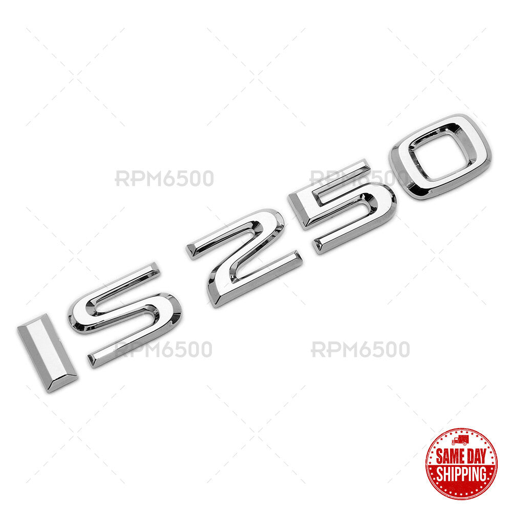 Lexus Trunk Lid OEM Chrome IS 250 Letter Logo Badge Emblem Car Replace F-Sport