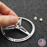 3pcs 14-20 Mercedes C E G S GLC GLK Emblem Grommet AMG Hood Trunk Emblem Grommet