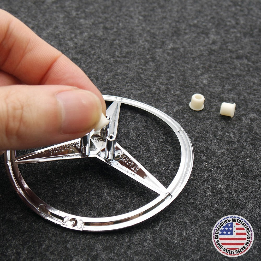 3pcs 14-20 Mercedes C E G S GLC GLK Emblem Grommet AMG Hood Trunk Emblem Grommet