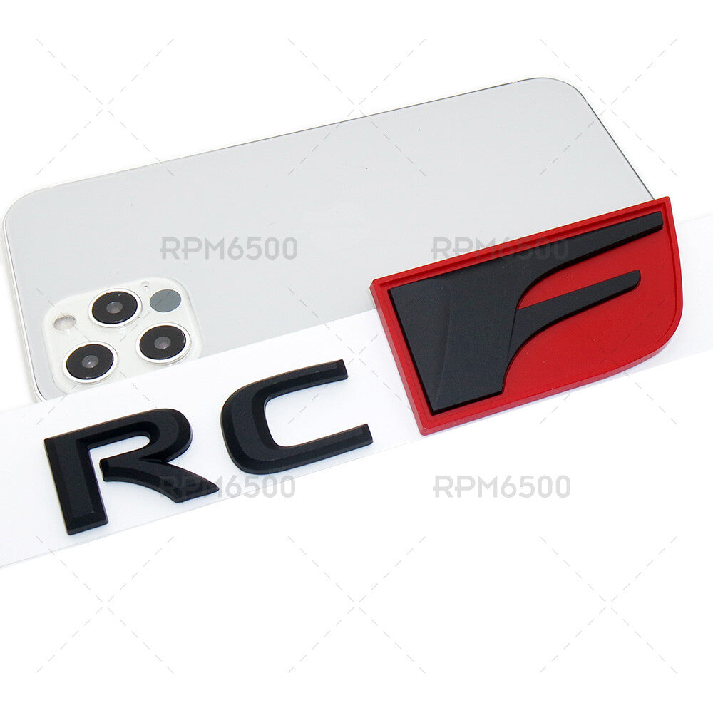 Lexus Trunk Lid Black Red RCF RC F Letter Logo Badge Emblem Car Replace F-Sport