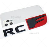 Lexus Trunk Lid Black Red RCF RC F Letter Logo Badge Emblem Car Replace F-Sport
