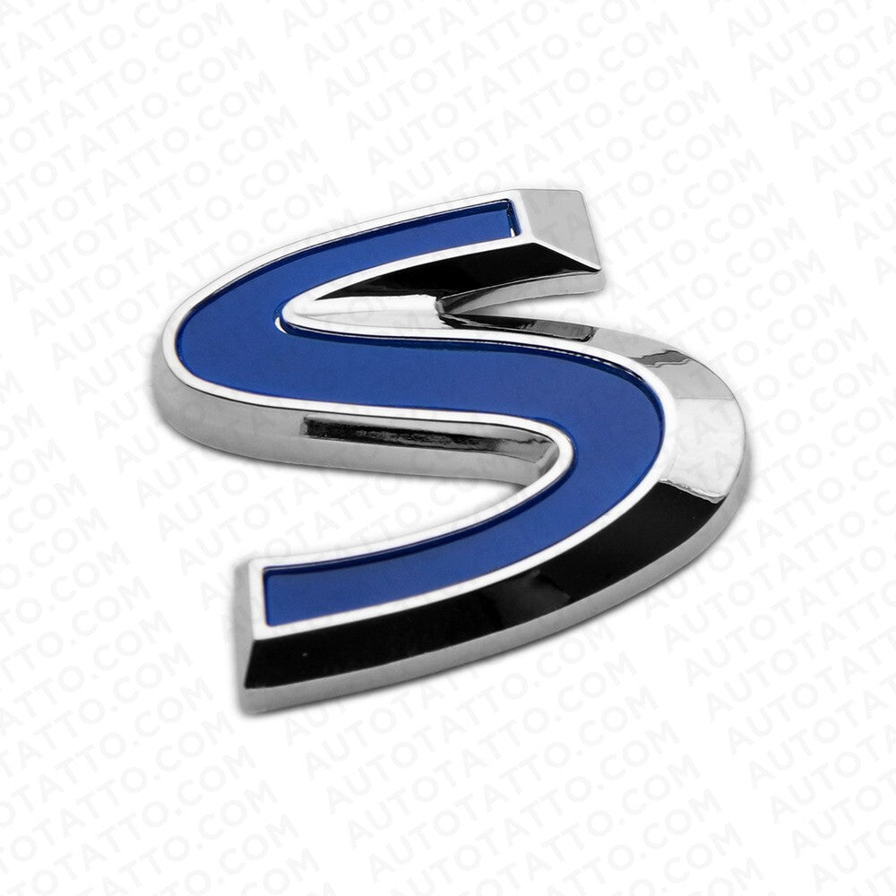 For Infiniti S Side Fender Left or Right Badge Emblem Nameplate Chrome Blue