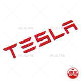 Tesla Rear Trunk 3D Decal Insert Letters Nameplate Logo Badge Emblem Sport Red