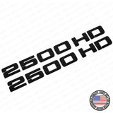 2x Chevy Silverado 2500 HD Fender Nameplates Letter 3D Emblem Z71 Matte Black