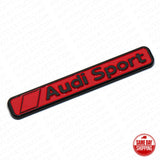 Red & Black Audi Sport Trunk Lid Fender Nameplate Badge Marker Emblem Decorate