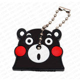 Universal 3D PVC Silicone Cute Cartoon Key Identifier Label Cap Cover Keychain