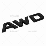 Lexus Rear Trunk AWD Nameplate Letter Logo Badge Car Emblem F-Sport Matte Black