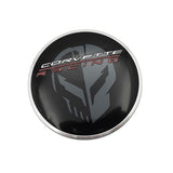1Pc Fit 84385014 Chrome Black Wheel Center Cap Jake Logo for C8 Corvette Racing