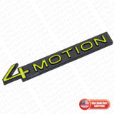 For 18-23 VW 4 Motion Rear Trunk Nameplate Badge Emblem Black Green Sport