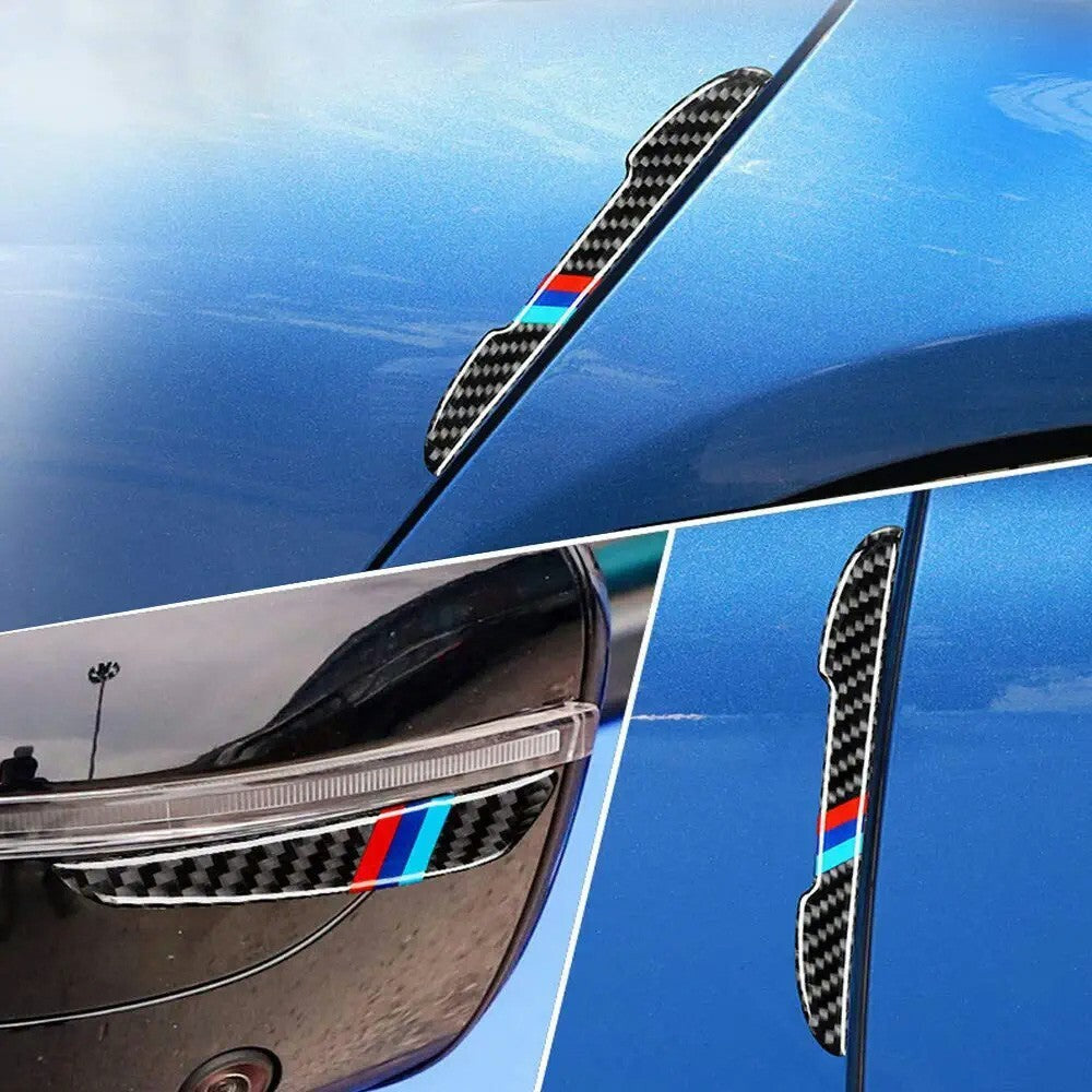 BMW M Performance 3D Carbon Car Side Door Strip Scratche Edge Guard Trim Badge