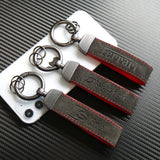 Audi Sport Fashion Alcantara Suede Car Key Fob Keychain Strap RIng Gift Decorate