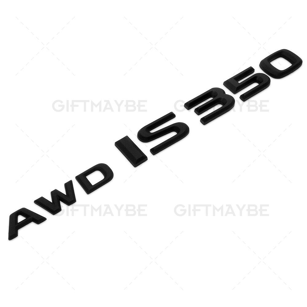 Lexus Trunk Matte Black AWD IS 350 Letter Logo Badge Emblem Car Replace F-Sport