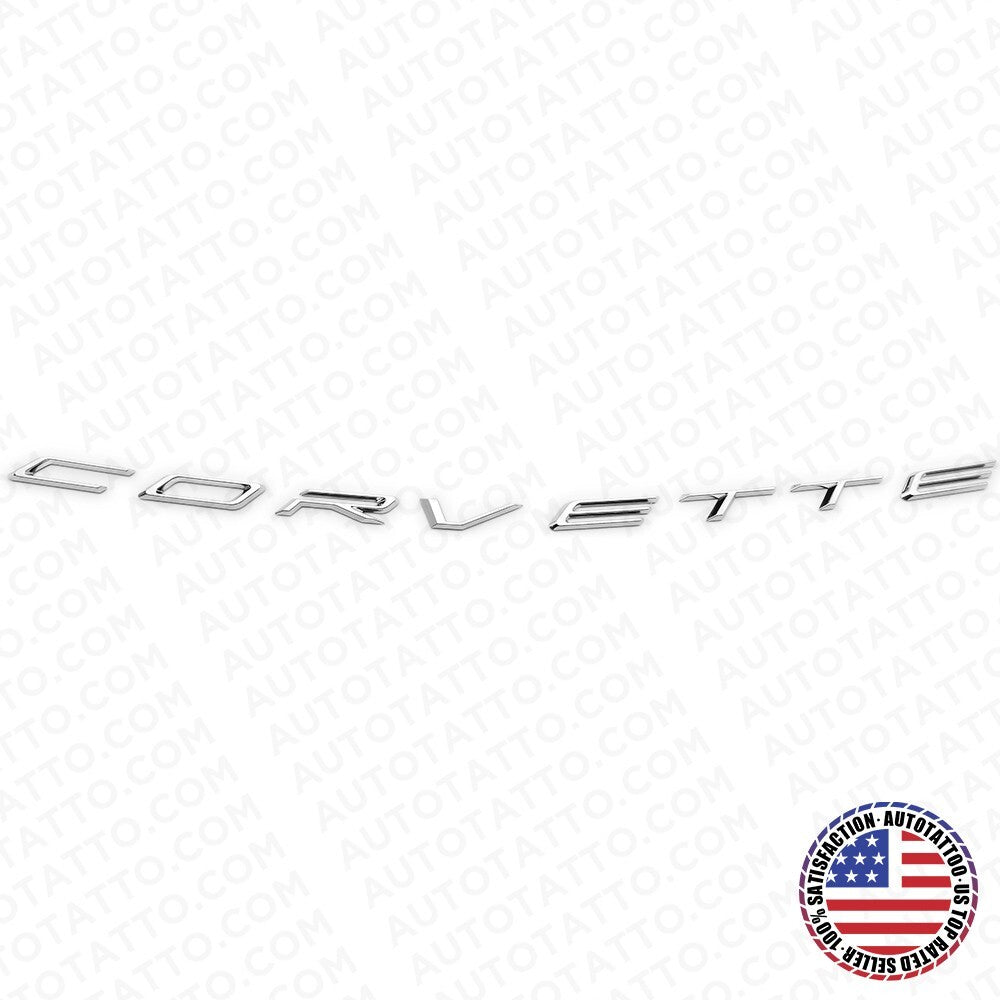 20-25 Chevrolet C8 Rear Bumper Corvette Letter Badge Nameplate Emblem Chrome