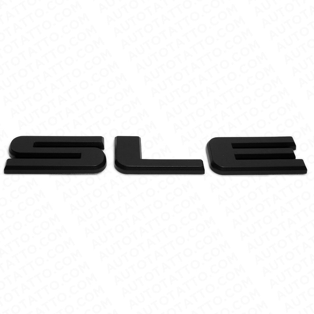 GMC SLE Tailgate Liftgate Door Letter Nameplate Emblem Logo Badge Matte Black
