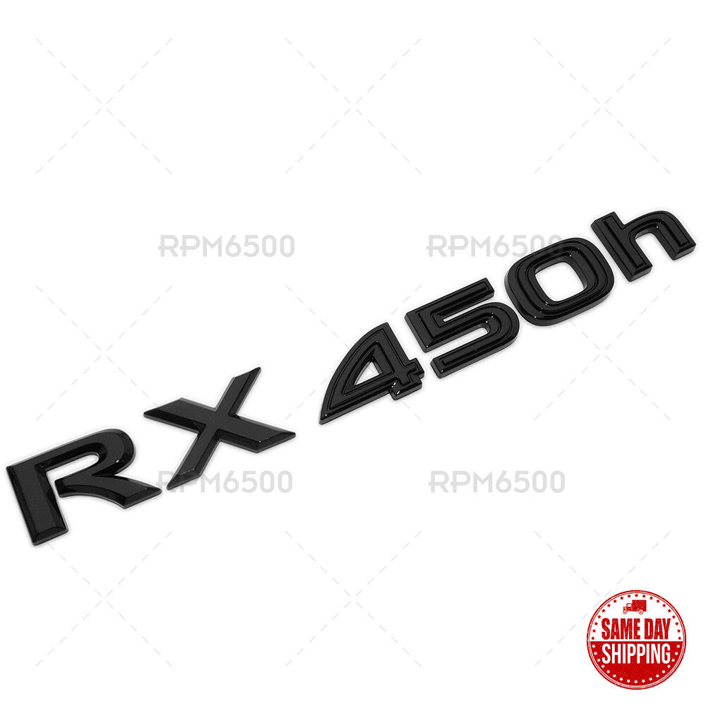 Lexus Liftgate Gloss Black RX 450h Letter Logo Badge Car Emblem Replace F-Sport