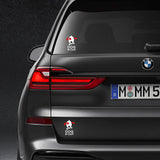 Cute Animal Dog in Car 3D Sticker Decal Pet on Board Van Trunk Window Decorate