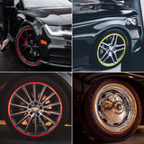 26FT Car Wheels Hub Rim Edge Protector Ring Tire Guard Sticker Rubber Strip Line