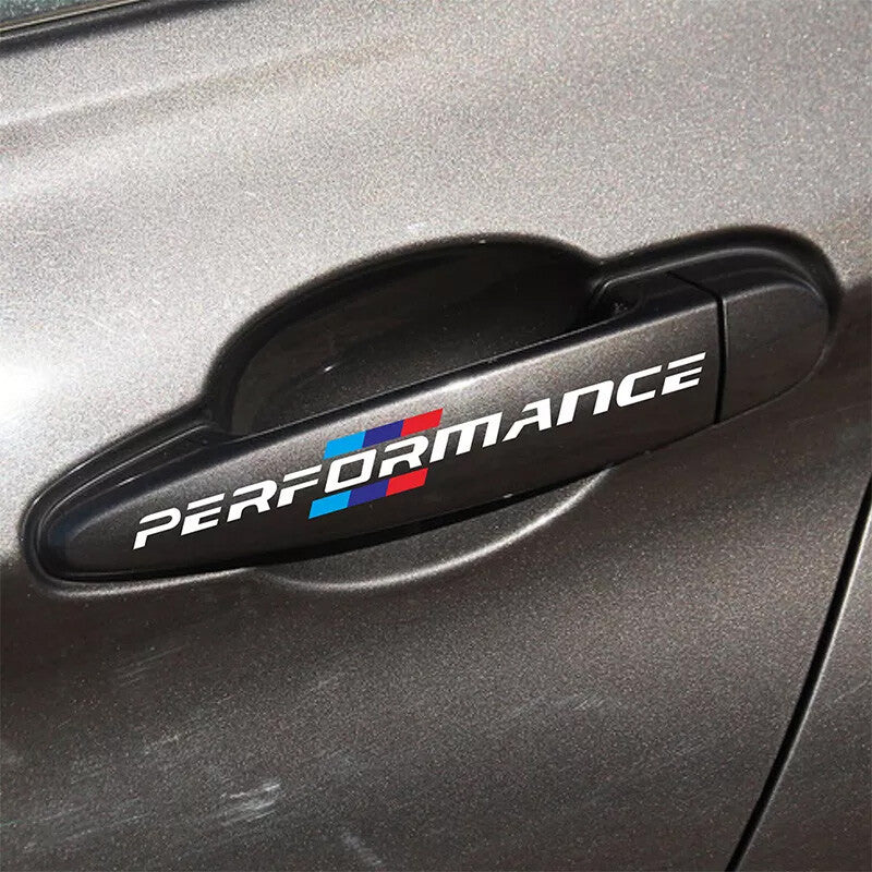 4PCS for BMW Car Decals M Performance Door Handle Sticker Car Body Decal Sport