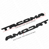 2x 15-21 Black Tacoma Letter Front Door Nameplate Emblem Badge Logo Tailgate