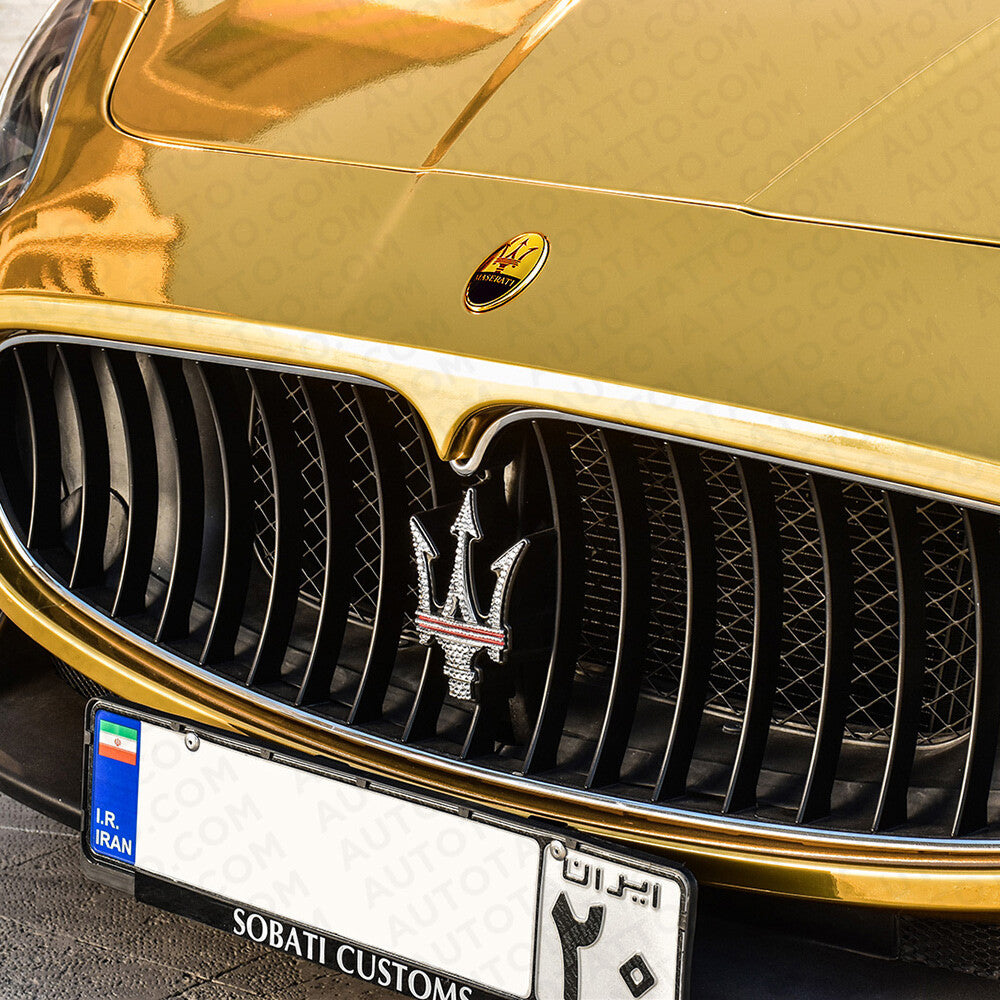 Maserati Ghibli Quattroporte Granturismo Front Bumper Logo Emblem Badge Gold