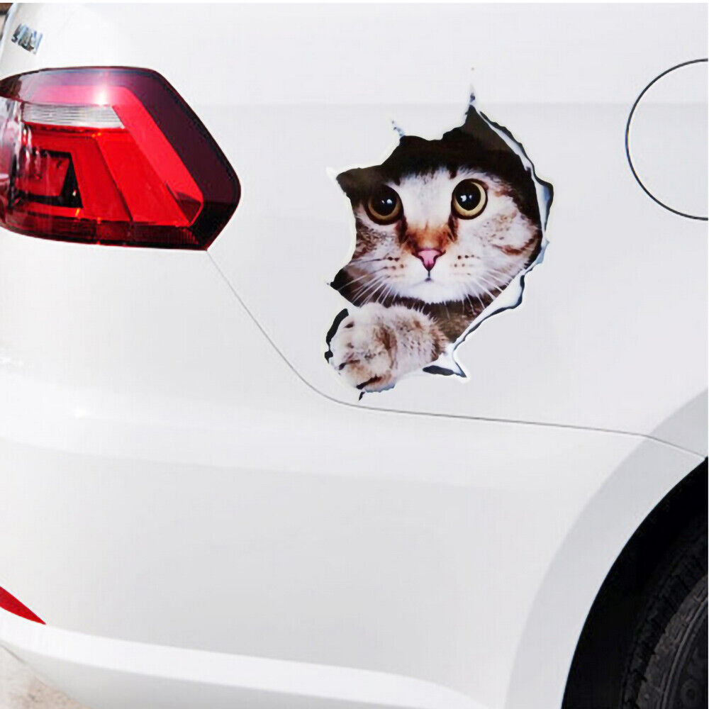 Fashion 3D Cute Cat Waterproof Car Sticker for Auto Scratch Cover or Decoration