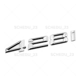 BMW 428i 4 Series Car Rear Trunk Lid Nameplate Emblem Badge M Performance Chrome