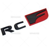 Lexus Trunk Lid Black Red RCF RC F Letter Logo Badge Emblem Car Replace F-Sport