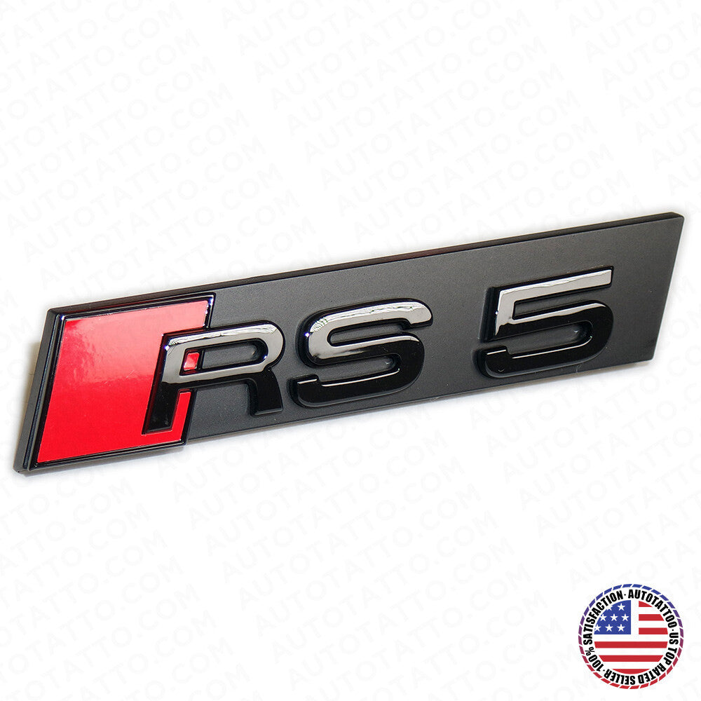 Audi RS5 Front Grille Bumper Radiator Lettering Emblem Badge Logo Sport Black