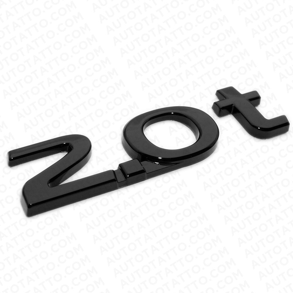 For Infiniti 2.0t Left or Right Side Fender Badge Emblem Nameplate Gloss Black