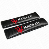 Maserati Carbon Car Seat Belt Cover Safety Shoulder Strap Cushion Pad Harness