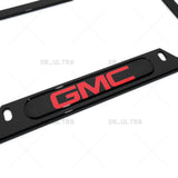 Gloss Black Front or Rear GMC Logo Emblem License Plate Frame Cover Gift Sport